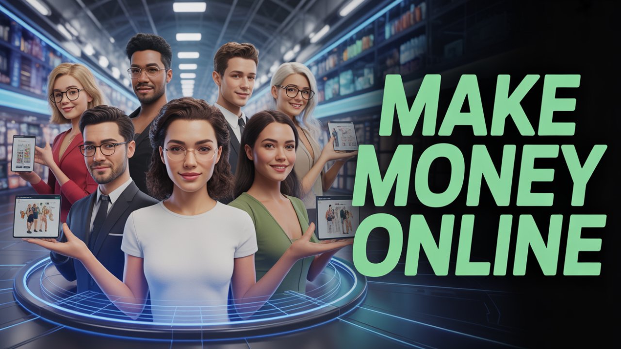 Personas creando videos con inteligencia artificial para ganar dinero online desde casa